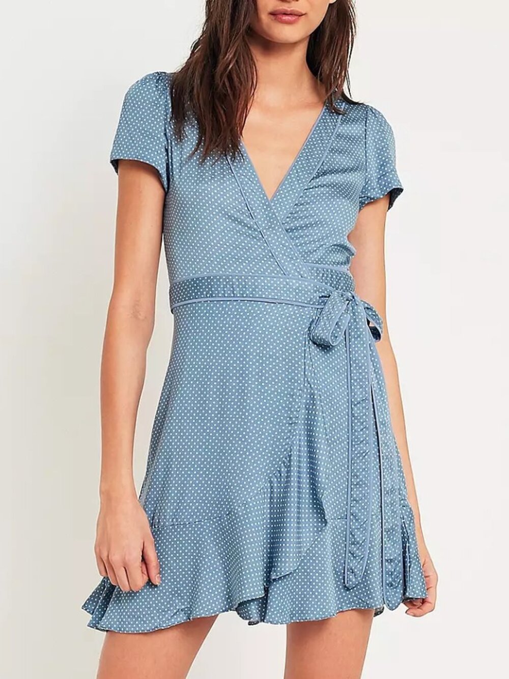 Urban Outfitters Rita Blue Wrap Dress Womens Large Kimchi Blue